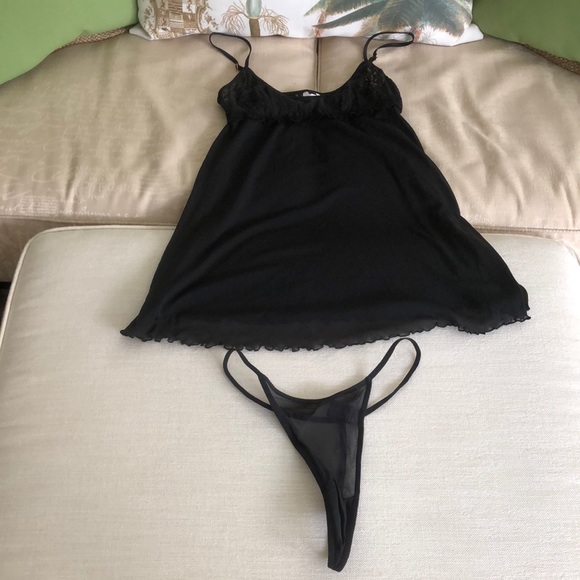 Victoria's Secret Other - 🎉5X HP🎉 Victoria’s Secret Black Babydoll Lingerie Set